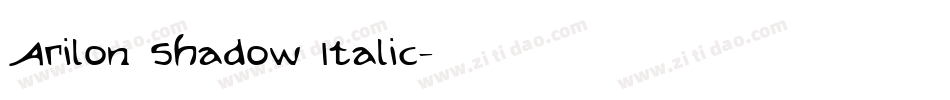 Arilon Shadow Italic字体转换